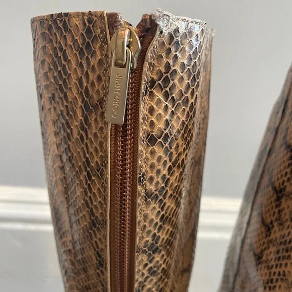Jimmy Choo Snakeskin Leather Tall boots - Picture 6 of 11